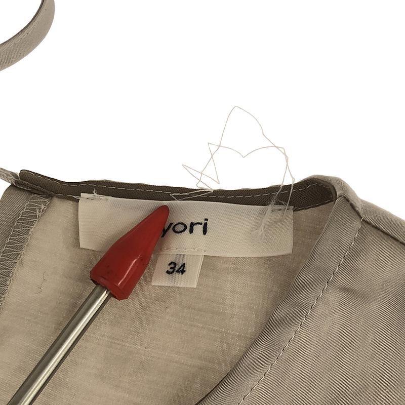 yori / ヨリ ギャザー バックリボン ノースリーブ ワンピース