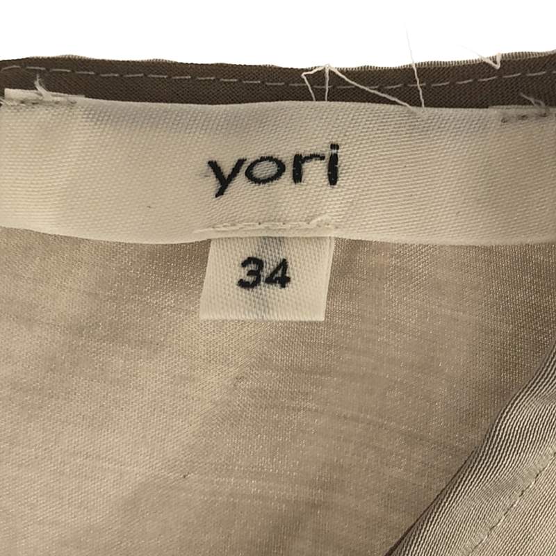 yori / ヨリ ギャザー バックリボン ノースリーブ ワンピース