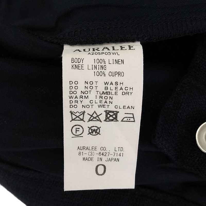 AURALEE / オーラリー LINEN DOUBLE FACE 5P PANTS リネン ダブルフェイス 5P パンツ