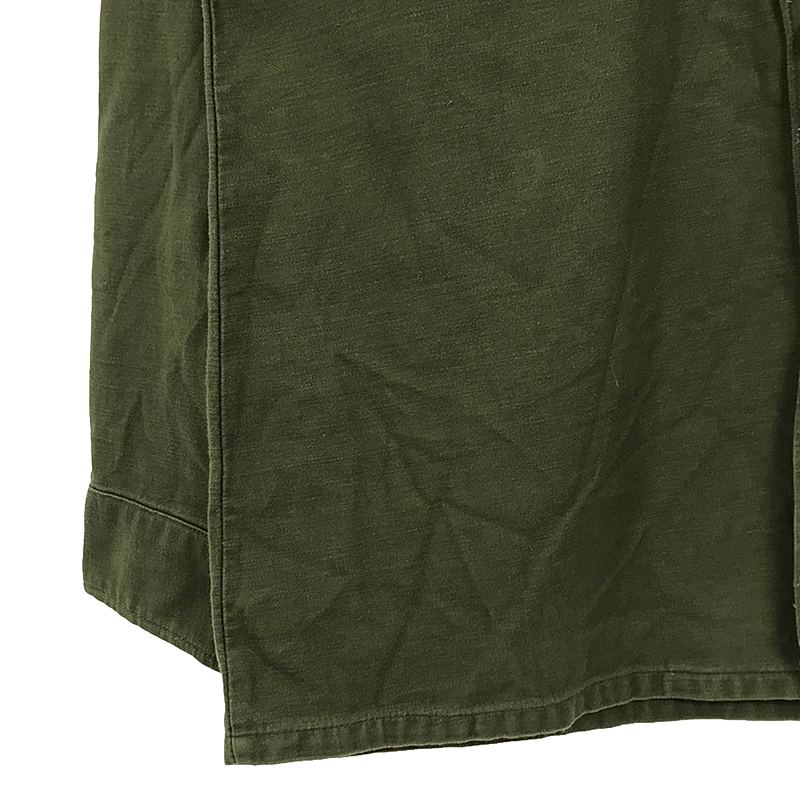 VINTAGE / ヴィンテージ古着 60s U.S.ARMY アメリカ軍 OG-107 コットンサテン ワッペン ユーティリティシャツ