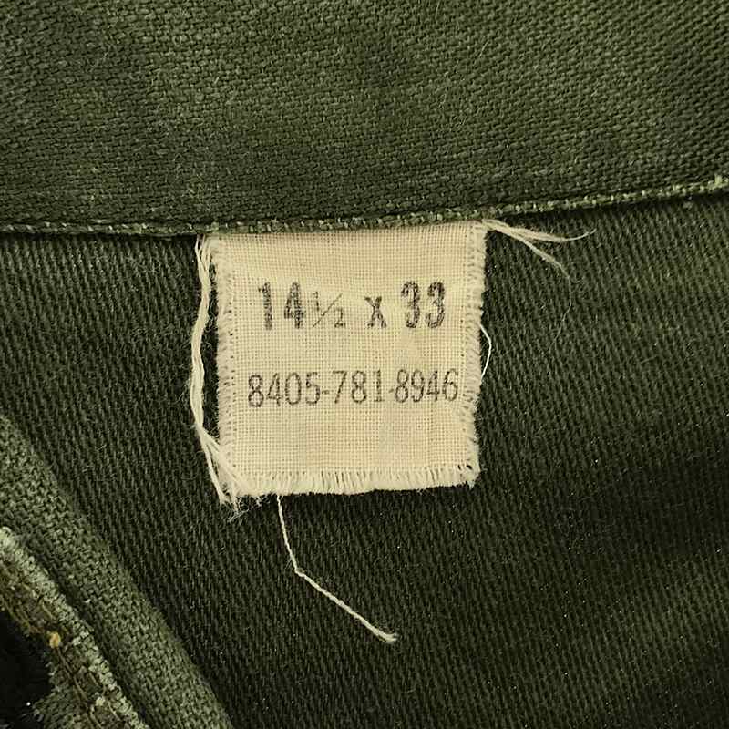 VINTAGE / ヴィンテージ古着 60s U.S.ARMY アメリカ軍 OG-107 コットンサテン ワッペン ユーティリティシャツ