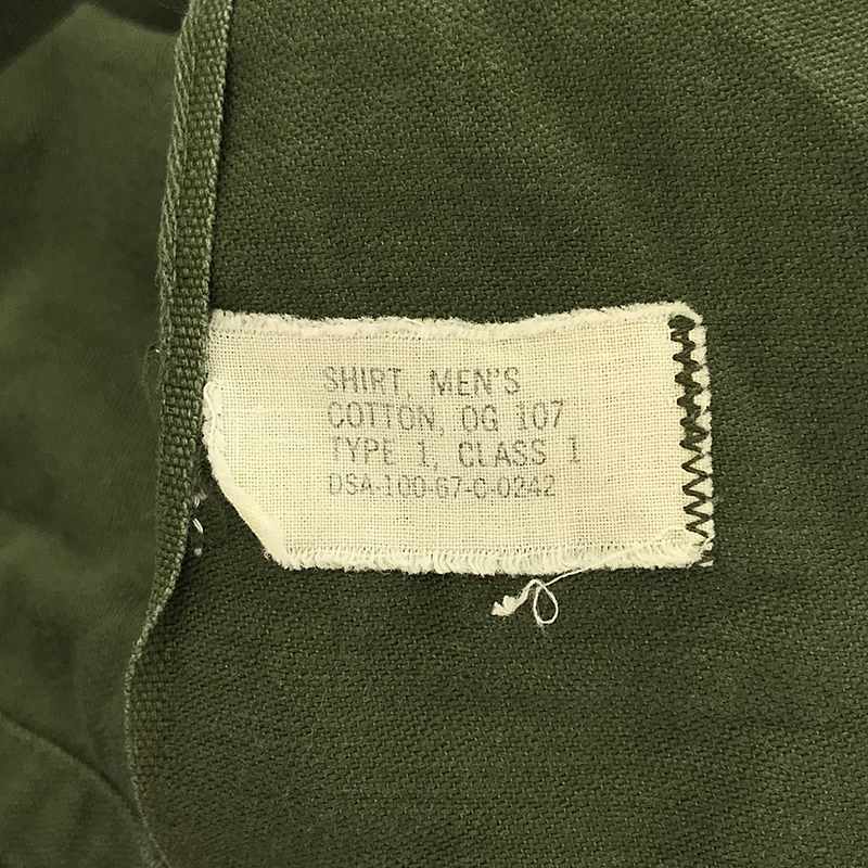 VINTAGE / ヴィンテージ古着 60s U.S.ARMY アメリカ軍 OG-107 コットンサテン ワッペン ユーティリティシャツ