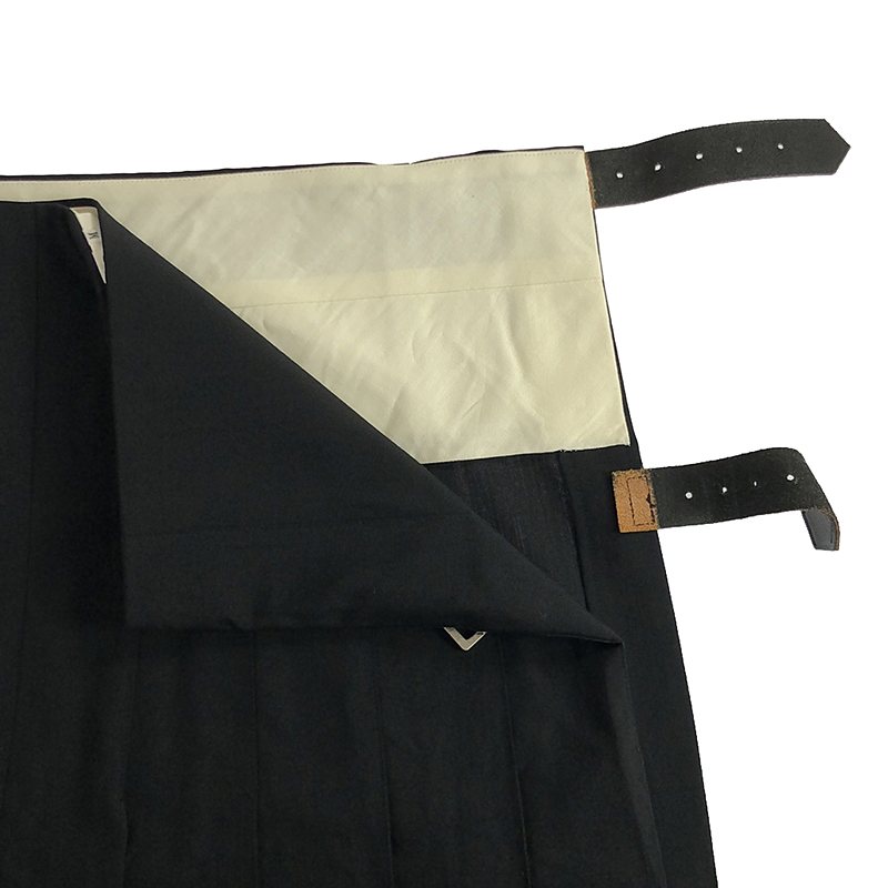 robe de chambre COMME des GARCONS / ローブドシャンブルコムデギャルソン レザー アジャスター バックプリーツ ラップ スカート