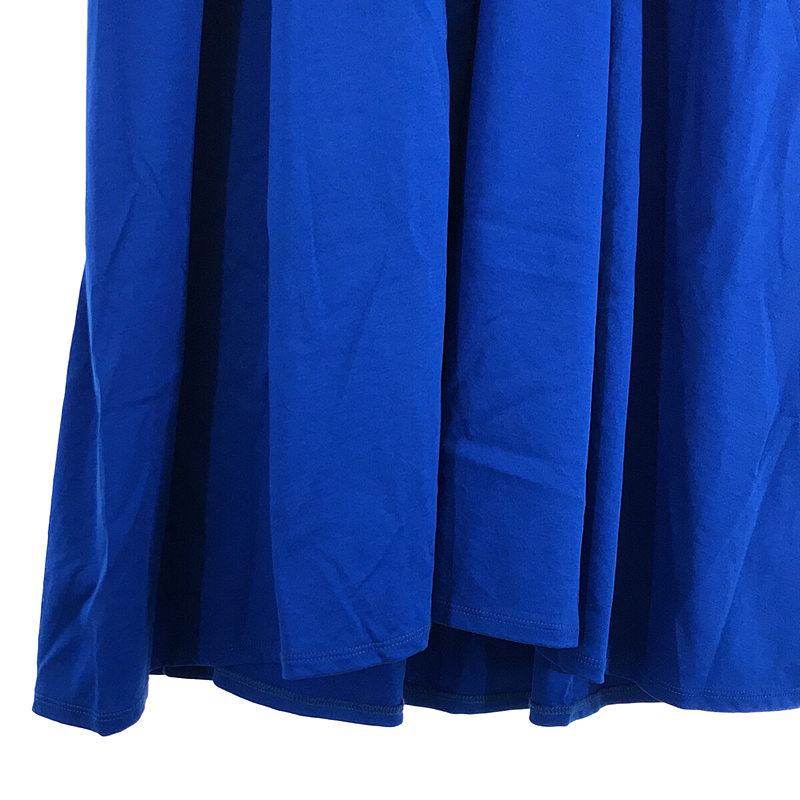 【美品】  LE CIEL BLEU / ルシェルブルー | 2022SS | Pearl Detail Jersey Dress パール ディティール ジャージー ドレス ギャザー フレア ロング ワンピース | 36 | ブルー | レディース