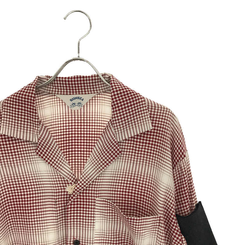 SUNSEA / サンシー Gingham Shadow  GIGOLO&GIGOLET Shirt 袖ポケット付き 開襟 チェック シャツ