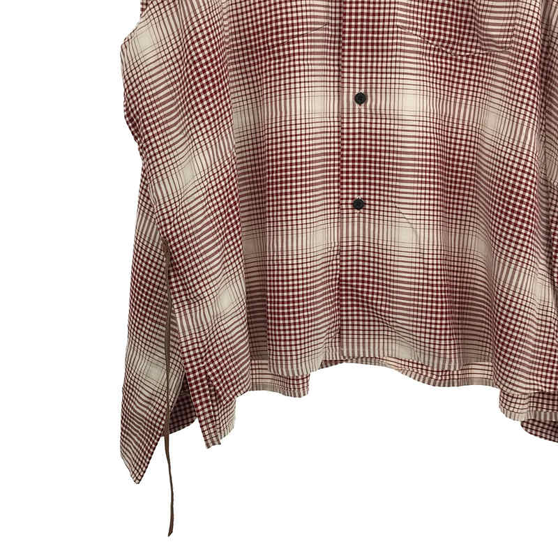 SUNSEA / サンシー Gingham Shadow  GIGOLO&GIGOLET Shirt 袖ポケット付き 開襟 チェック シャツ