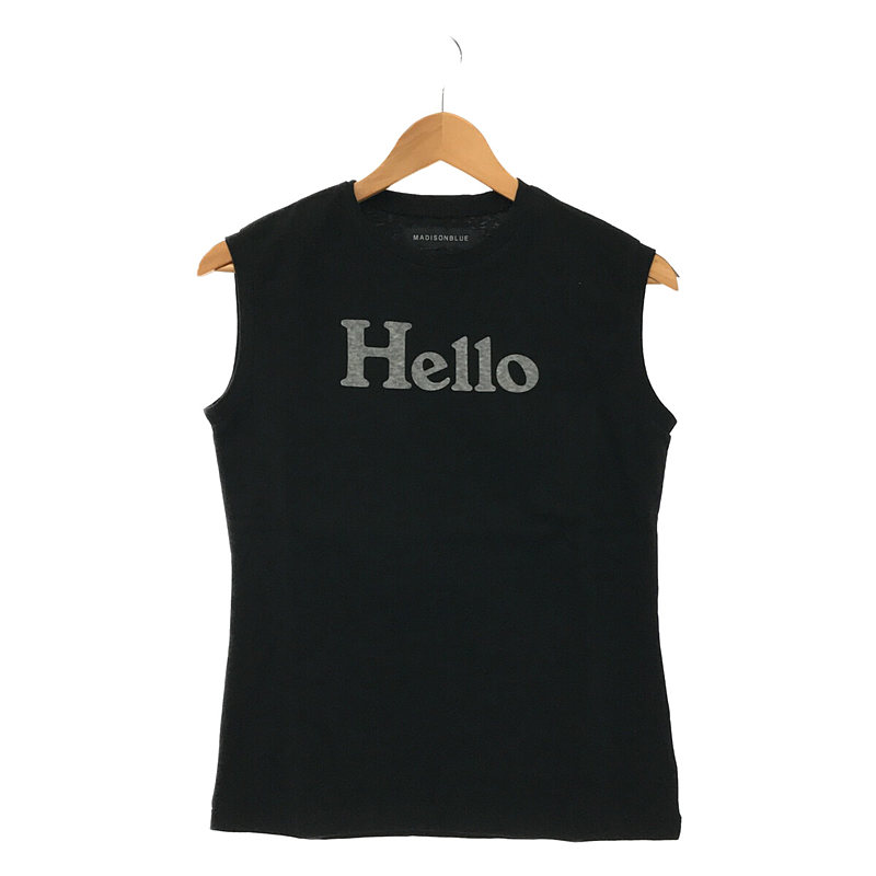 HELLO NOSLEEVE TEE ハロー ノースリーブTシャツMADISON BLUE / マディソンブルー