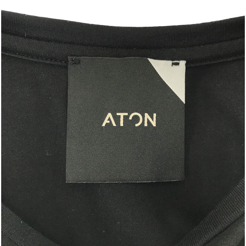 ATON / エイトン SUVIN 60/2 SLEEVELESS DRESS スヴィン コットン スリーブレス ドレス カットソー ロング ワンピース