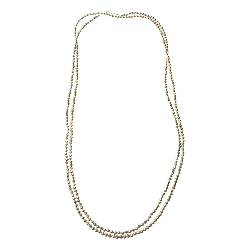 L'Appartement 取扱い 5mm Silver Pearl Necklace (180cm) シルバー パールネックレス 保存袋付き