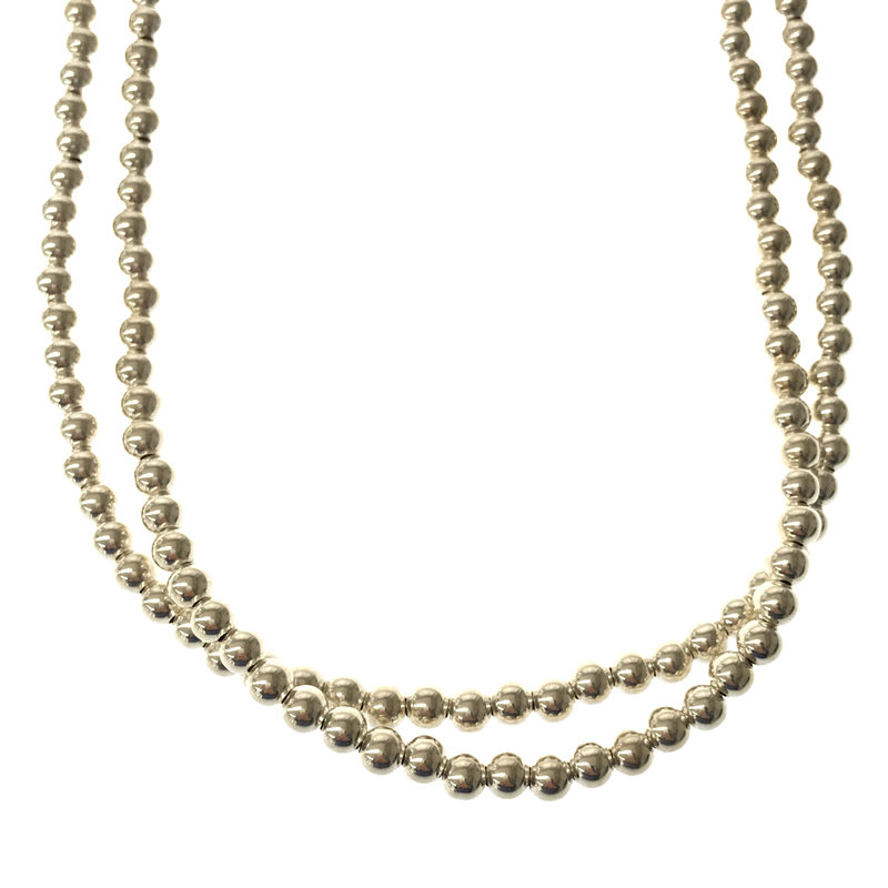 Harpo / ハルポ L'Appartement 取扱い 5mm Silver Pearl Necklace (180cm) シルバー パールネックレス 保存袋付き