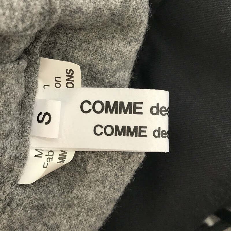 COMME des GARCONS COMME des GARCONS / コムコム 異素材 切替 フラワー ストライプ ボデューム タック スカート