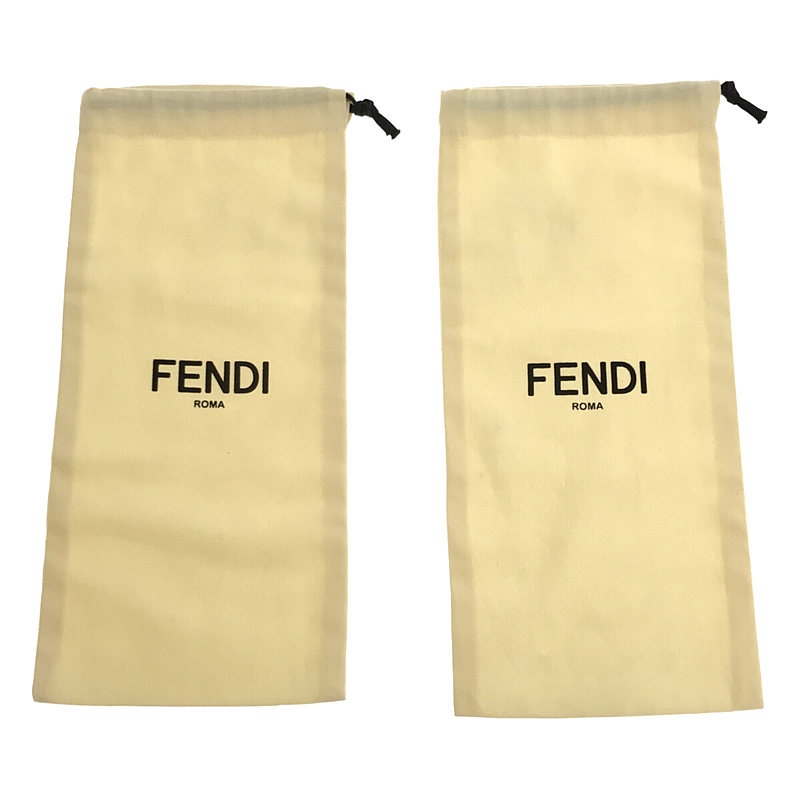 FENDI / フェンディ ラインストーン FFロゴ  サテン サンダル  ミュール 箱付き