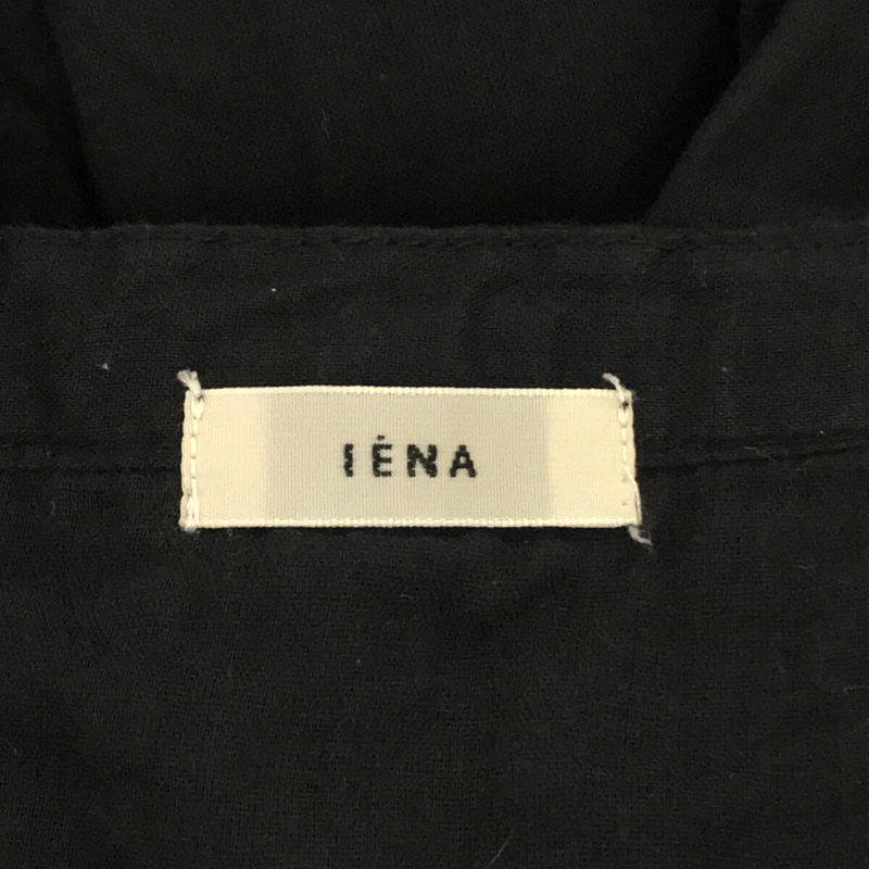 IENA / イエナ コットンボイルピンタックシャツワンピース black