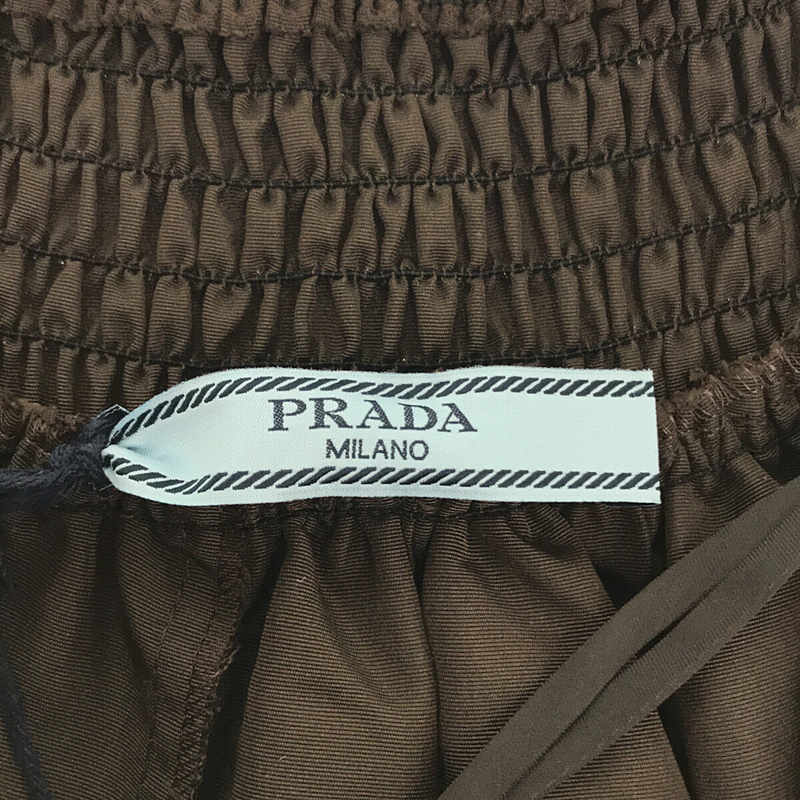 PRADA / プラダ イタリア製 シルク ティアード プリーツ ボリューム スカート