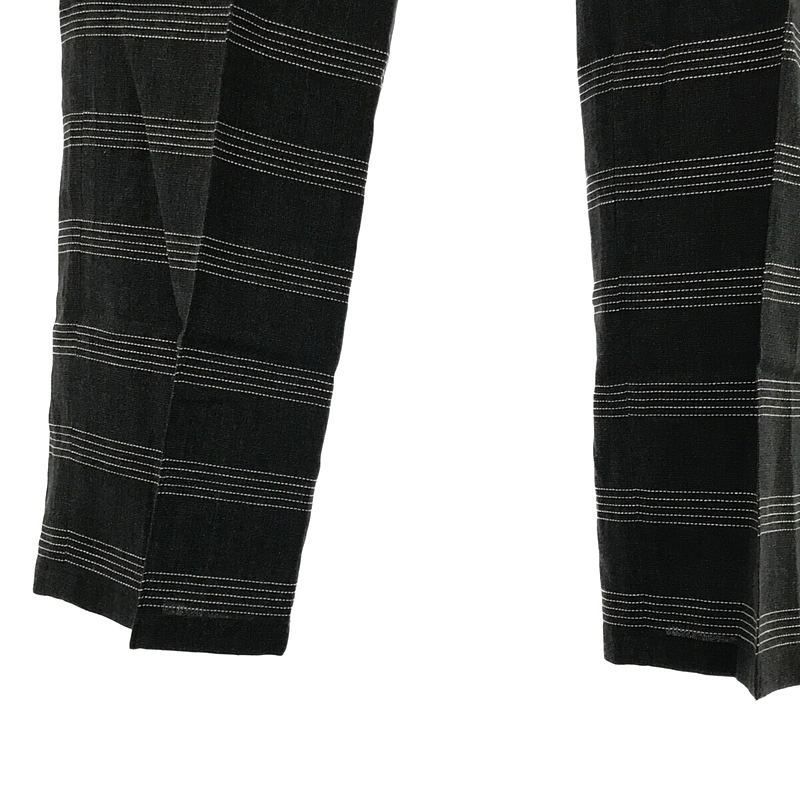 neon sign / ネオンサイン センタープレス ボーダー スラックス パンツ