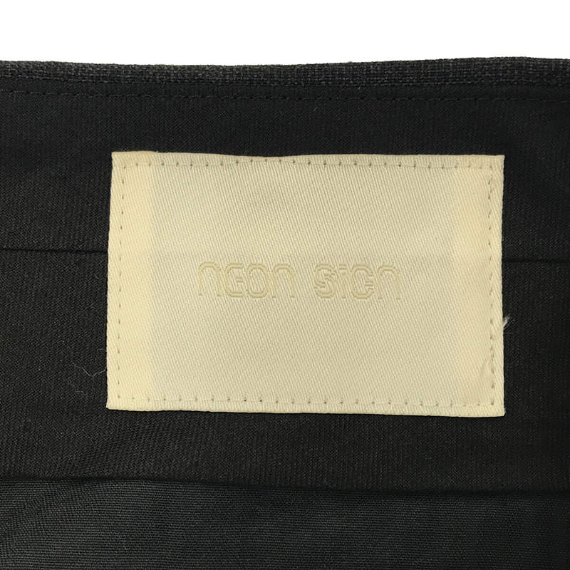 neon sign / ネオンサイン センタープレス ボーダー スラックス パンツ