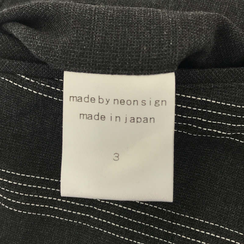 neon sign / ネオンサイン センタープレス ボーダー スラックス パンツ