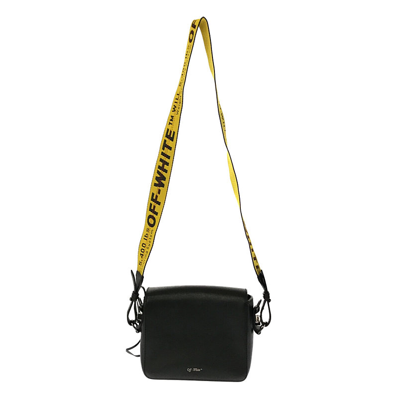 Off-White / オフホワイト Binder Flap レザー ミニ ショルダー ハンド バッグ 保存袋付き