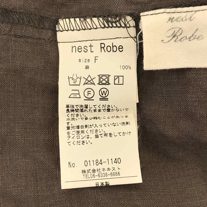 nest robe / ネストローブ ギャザー リネンブロッキング2wayワンピース