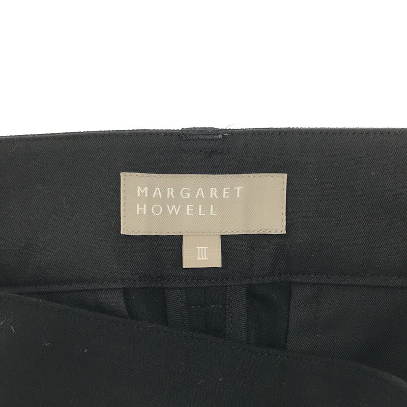 MARGARET HOWELL / マーガレットハウエル ウール サイドジップ タック パンツ