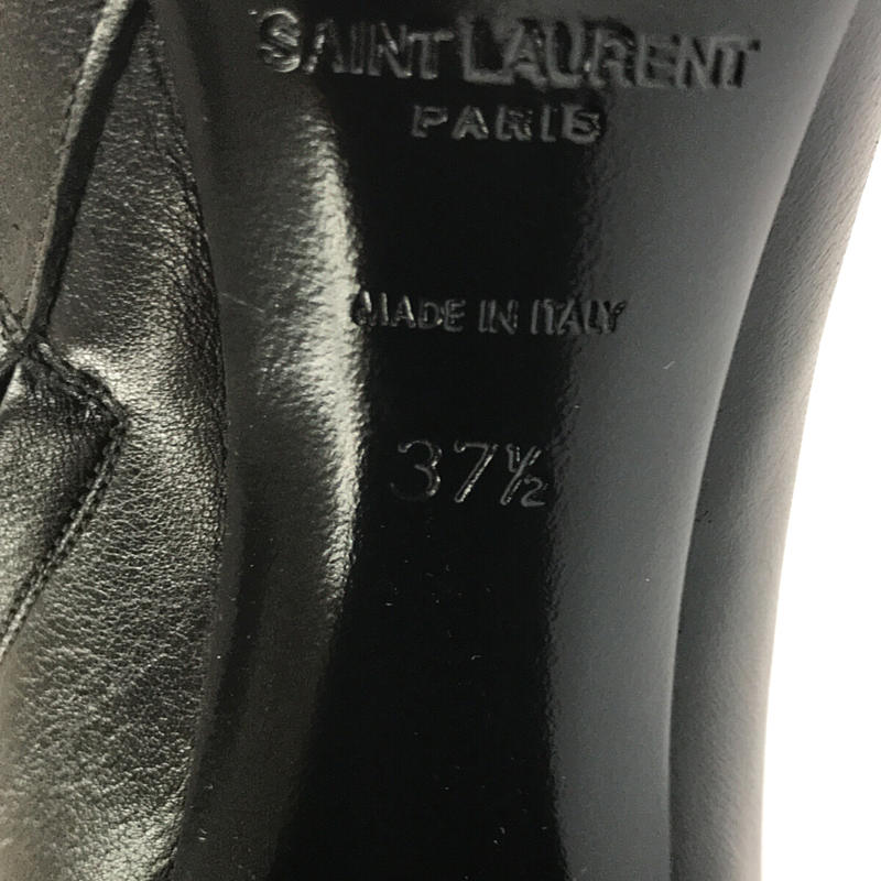 SAINT LAURENT PARIS / サンローラン パリ ベルテッド ポインテッドトゥ レザーショートブーツ 箱・袋付き