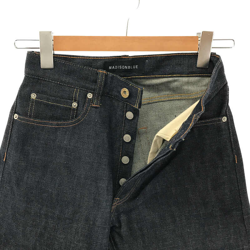 美品 MADISONBLUE HEM CUTOFF デニム パンツ 01 MADISONBLUE / マディソンブルー】HEM CUT FLARE PANTS DENIM