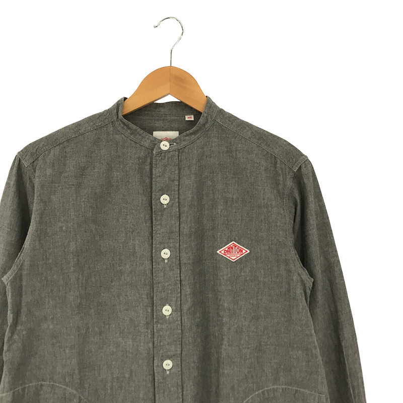 DANTON / ダントン BAND COLLAR CHAMBRAY SHIRT バンドカラー シャンブレー シャツ