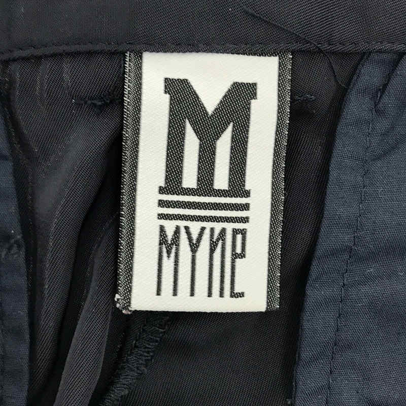 MYne / マイン SIDE TAPE PANTS タック入り ロゴサイドライン パンツ