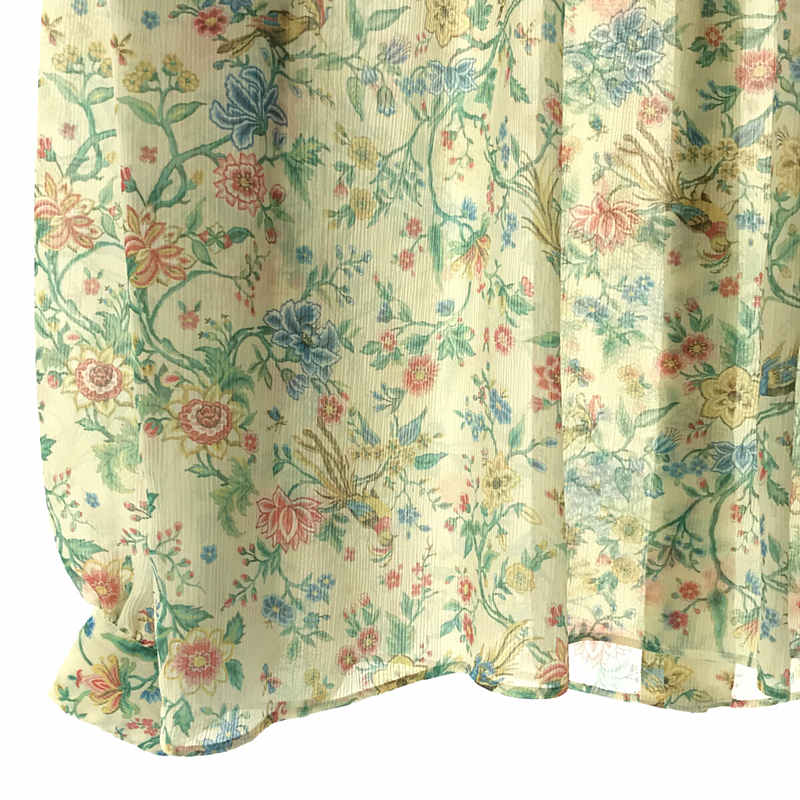 Shinzone / シンゾーン Print Smock Blouse 花 鳥 プリント スモックブラウス シャツ