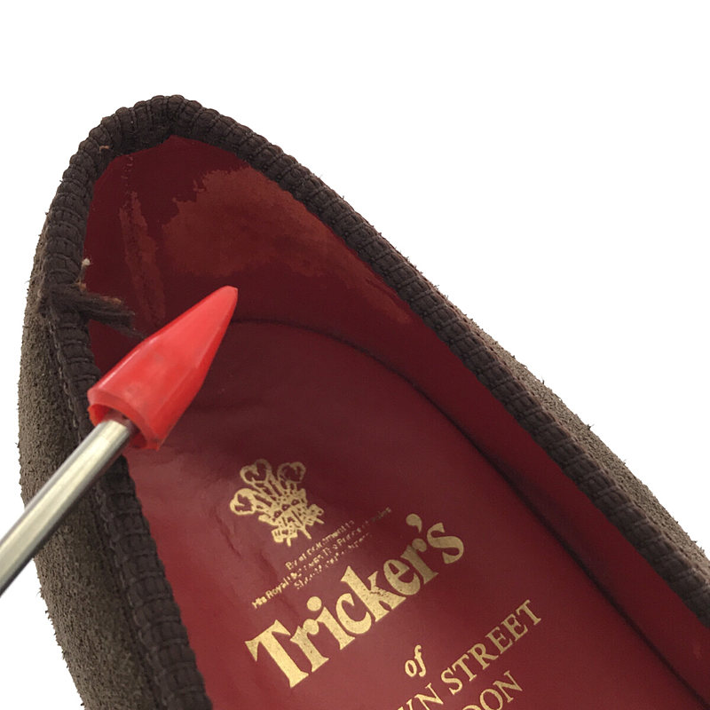 Tricker's / トリッカーズ ROOM SHOES 刺繍 別注 CHURCHILL ルームシューズ LION チャーチル ベルベット スリッポン