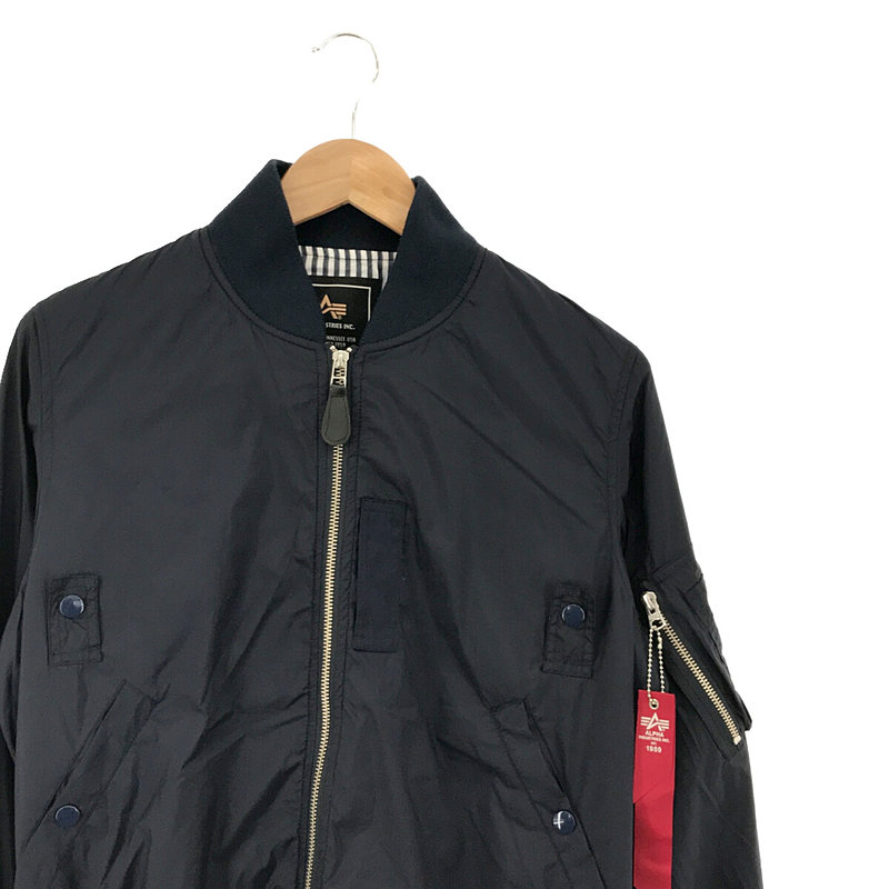 ALPHA INDUSTRIES EDIFICE別注 MA-1 薄手 ブルゾン綿100リブ - urtrs.ba