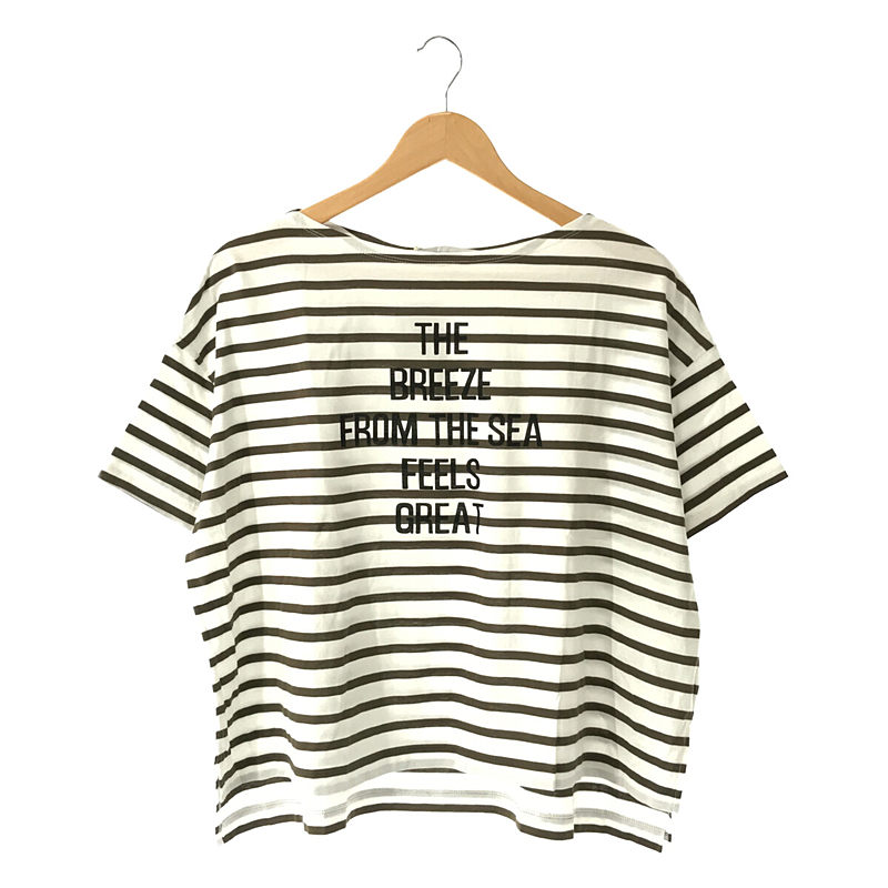 Spick & Span 取扱い ボーダーロゴプリント T-SHIRT Tシャツ カットソー