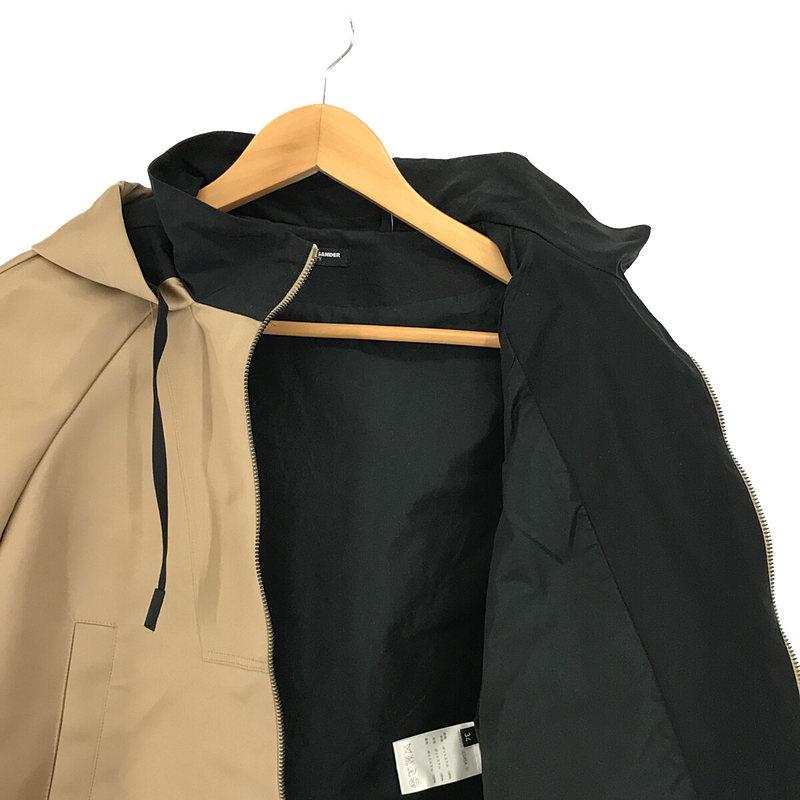 ポリエステルサテン ショートフードジャケットJIL SANDER NAVY / ジルサンダーネイビー