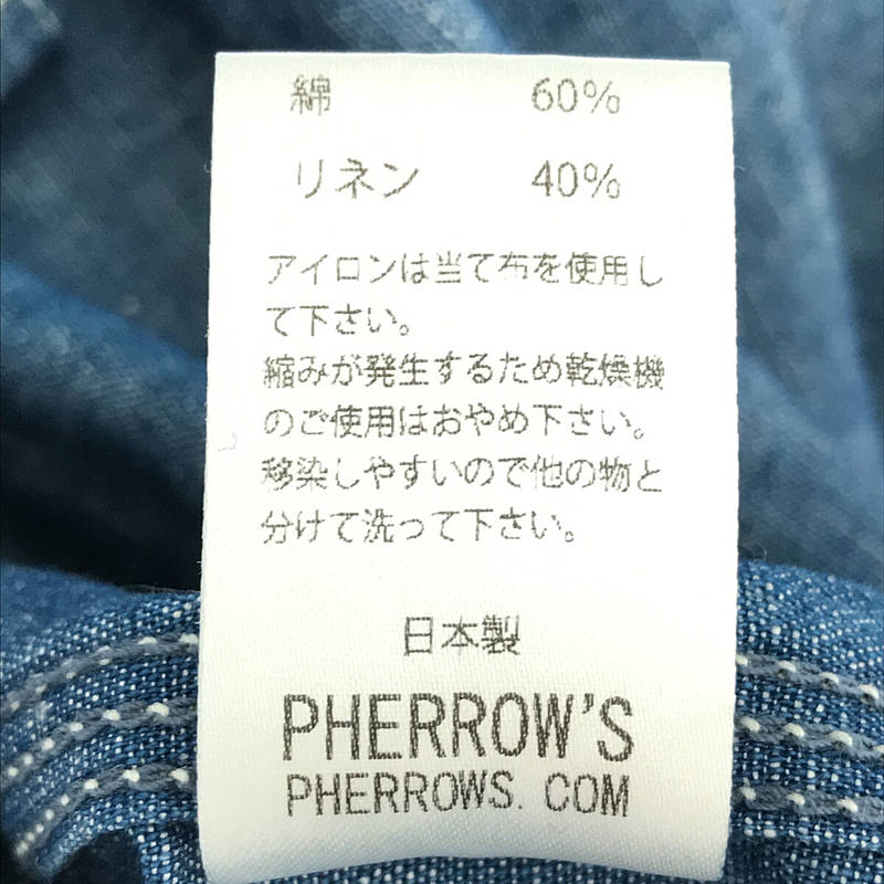 Pherrow's / フェローズ 770WS WORK SHIRTS 40年代モデル ワークシャツ ラウンドヨーク