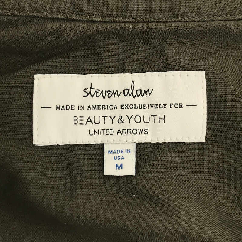 steven alan / スティーブンアラン × BEAUTY&YOUTH UNITED ARROWS ビューティー＆ユース 別注 USA製 コットン バンドカラー シャツ