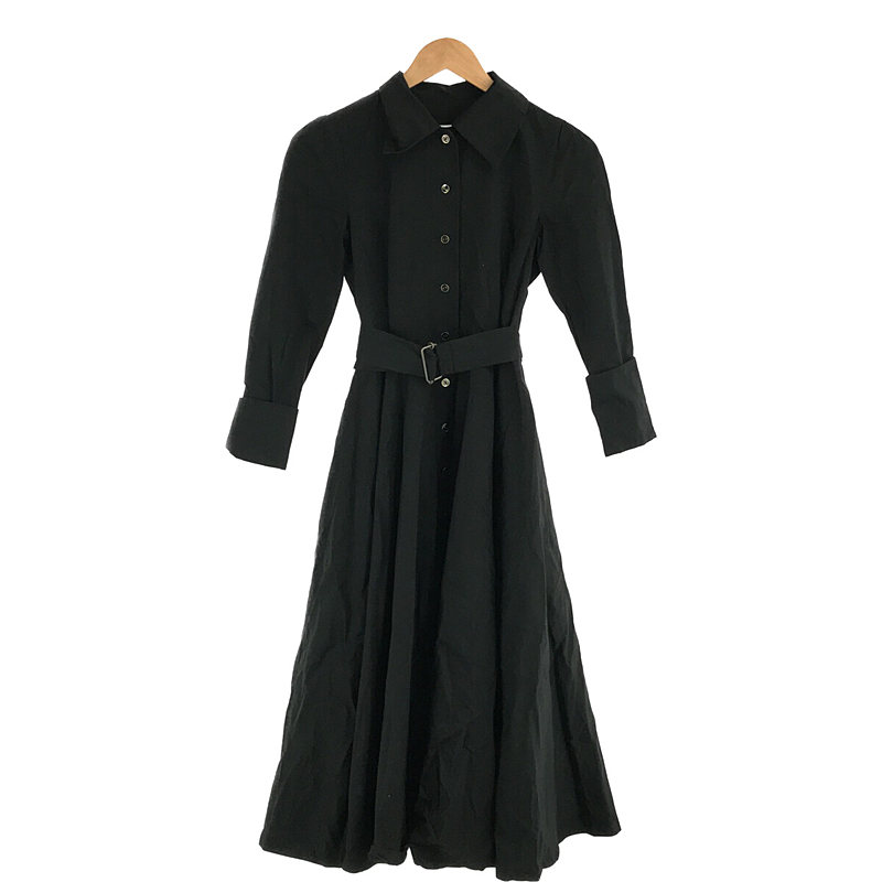 【THE DRESS #18】big collar black button dress ビッグカラー ドレス ワンピースfoufou / フーフー