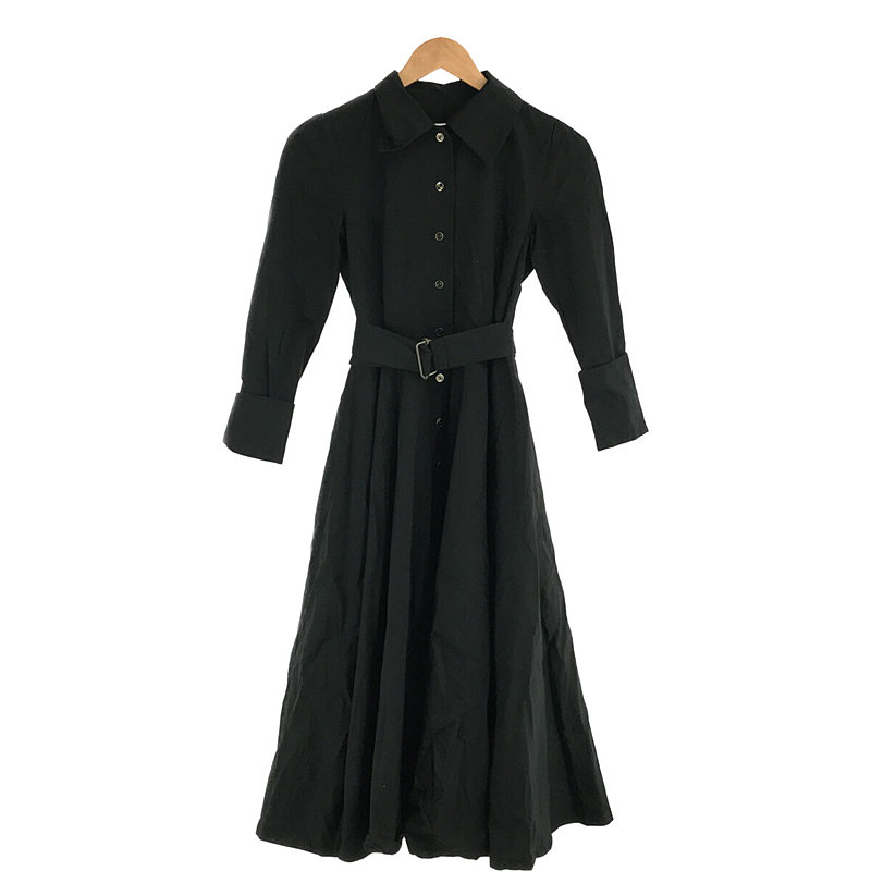 THE DRESS #18】big collar black button dress ビッグカラー ドレス