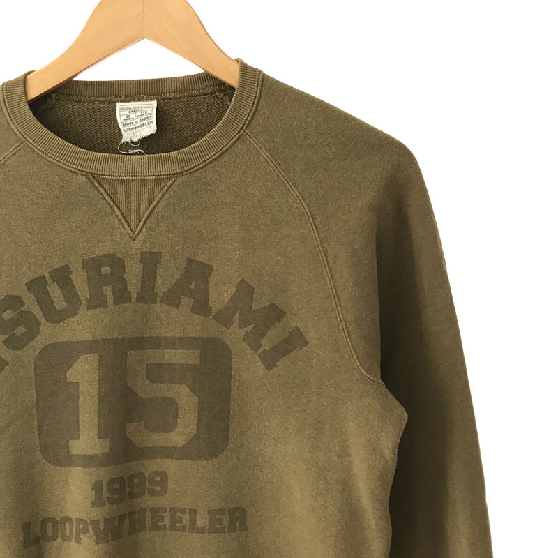 LOOPWHEELER / ループウィラー TSURIAMI LOGO PRINT SWEAT ロゴプリント クルーネック スウェット