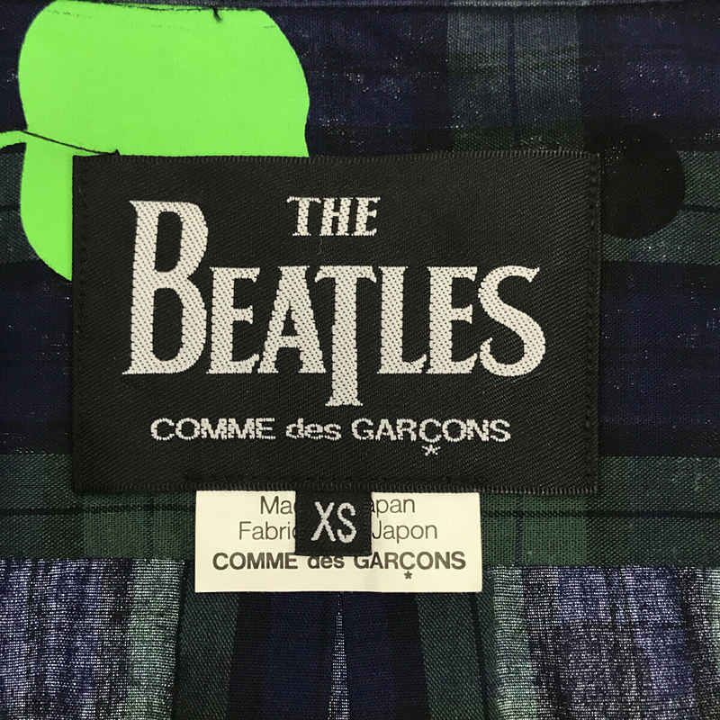 りんご ドットチェック 長袖シャツTHE BEATLES COMME des GARCONS / ザ・ビートルズ コムデギャルソン