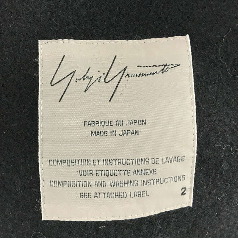 Yohji Yamamoto FEMME / ヨウジヤマモトファム 2017AW 変形カラー スナップボタン ウール ロング コート