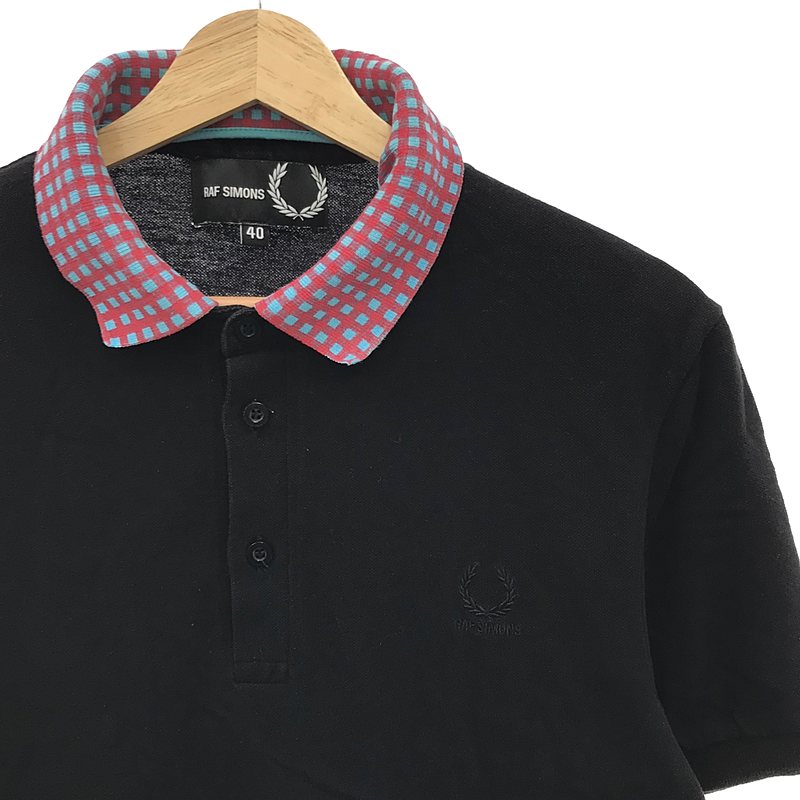 RAF SIMONS / ラフシモンズ × FRED PERRY フレッドペリー デタッチャブルカラー ロゴ刺しゅう 半袖ポロシャツ