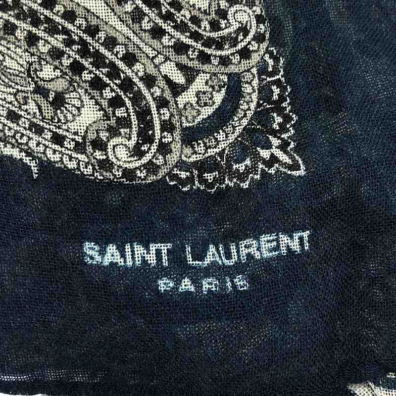 SAINT LAURENT PARIS / サンローランパリ ペイズリー柄 大判 スカーフ ストール