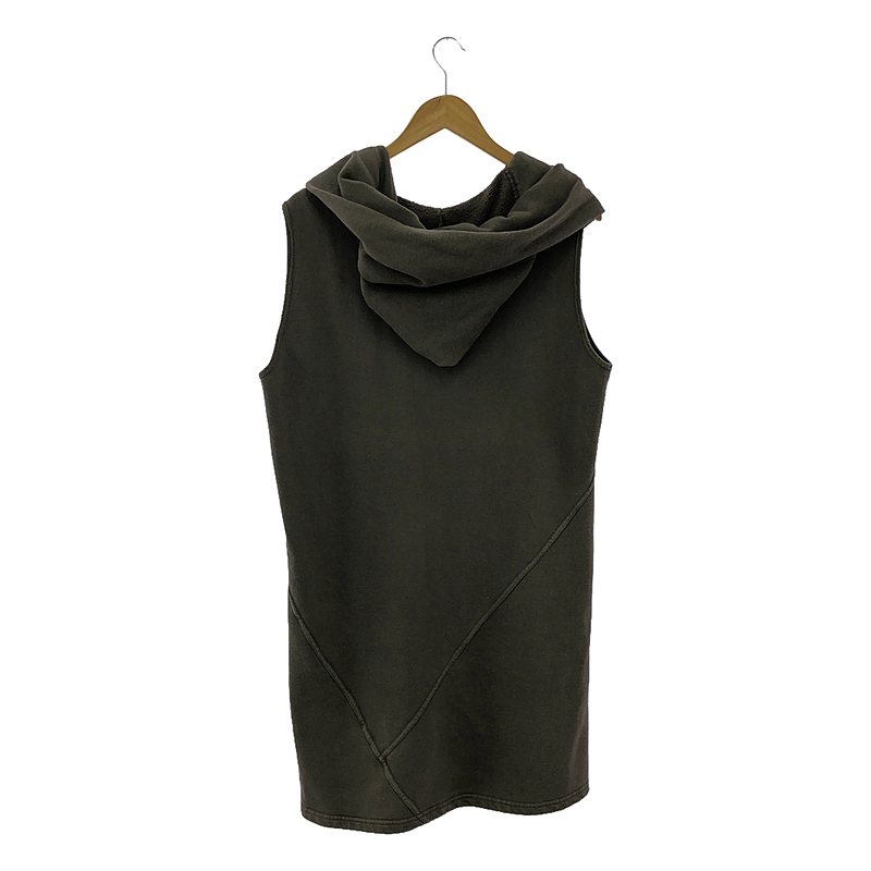 Rick Owens DRKSHDW / リック・オウエンス・ダークシャドウ パネル切替 ノースリーブ プルオーバー ロングパーカー