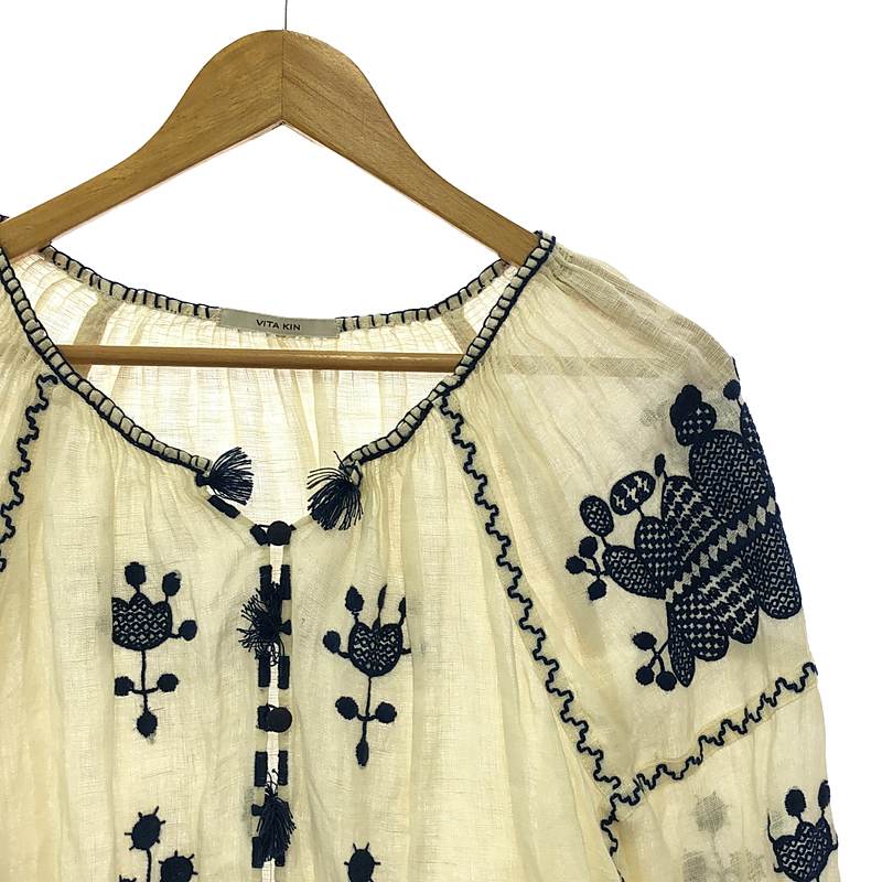 その他 エンブロイダリーリネンブラウス