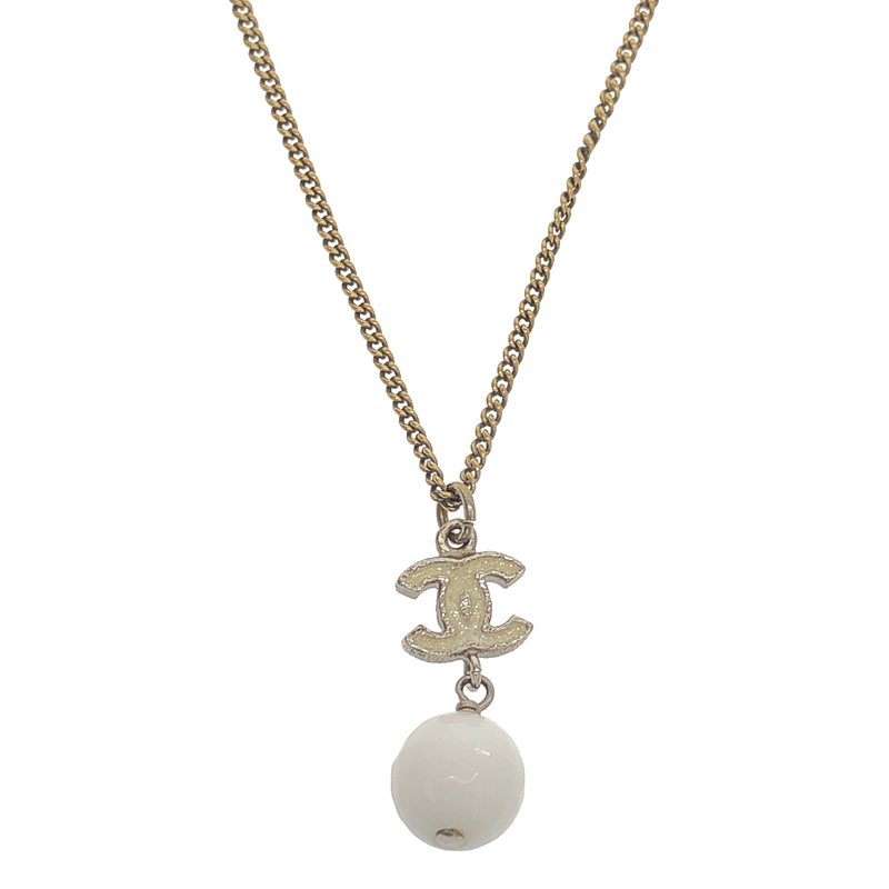 CHANEL / シャネル ココマーク ストーン ボール チェーン ネックレス / アクセサリー