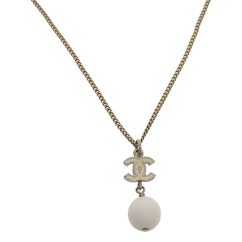 CHANEL / シャネル ココマーク ストーン ボール チェーン ネックレス / アクセサリー