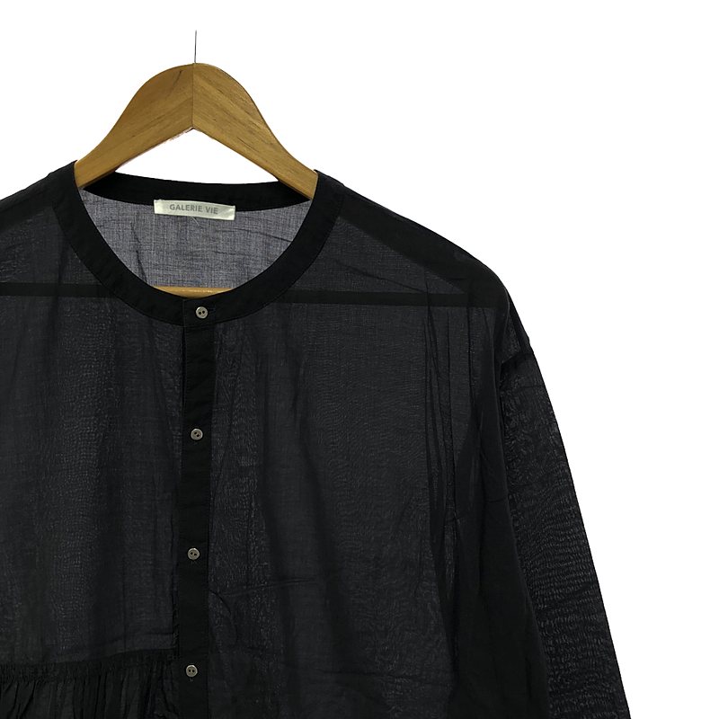GALERIE VIE / ギャルリーヴィー インドコットン アシンメトリーギャザー ブラウス