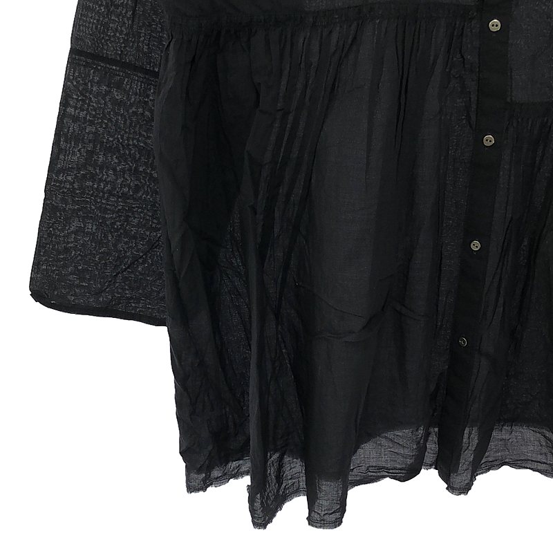 GALERIE VIE / ギャルリーヴィー インドコットン アシンメトリーギャザー ブラウス