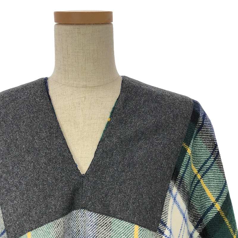 COMME des GARCONS SHIRT / コムデギャルソンシャツ × LOCHCARRON / ロキャロン フリンジ 大判マフラー ストール ケープ ポンチョ / ユニセックス