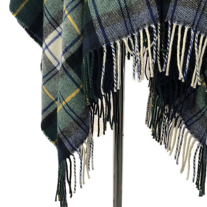 COMME des GARCONS SHIRT / コムデギャルソンシャツ × LOCHCARRON / ロキャロン フリンジ 大判マフラー ストール ケープ ポンチョ / ユニセックス